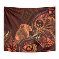 Personalised Polynesia Zodiac Leo Tapestry Galaxy Polynesian Pattern Chest Tattoo Style