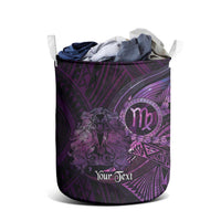 Personalised Polynesia Zodiac Virgo Laundry Basket Galaxy Polynesian Pattern Chest Tattoo Style
