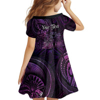 Personalised Polynesia Zodiac Virgo Family Matching Off Shoulder Maxi Dress and Hawaiian Shirt Galaxy Polynesian Pattern Chest Tattoo Style