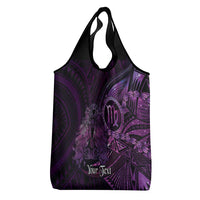 Personalised Polynesia Zodiac Virgo Grocery Bag Galaxy Polynesian Pattern Chest Tattoo Style