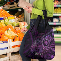 Personalised Polynesia Zodiac Virgo Grocery Bag Galaxy Polynesian Pattern Chest Tattoo Style