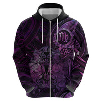 Personalised Polynesia Zodiac Virgo Hoodie Galaxy Polynesian Pattern Chest Tattoo Style