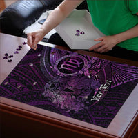 Personalised Polynesia Zodiac Virgo Puzzle Galaxy Polynesian Pattern Chest Tattoo Style