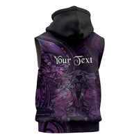 Personalised Polynesia Zodiac Virgo Sleeveless Hoodie Galaxy Polynesian Pattern Chest Tattoo Style
