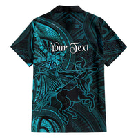 Personalised Polynesia Zodiac Sagittarius Family Matching Long Sleeve Bodycon Dress and Hawaiian Shirt Galaxy Polynesian Pattern Chest Tattoo Style LT14 - Polynesian Pride