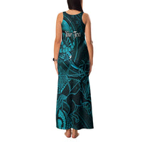 Personalised Polynesia Zodiac Sagittarius Family Matching Tank Maxi Dress and Hawaiian Shirt Galaxy Polynesian Pattern Chest Tattoo Style