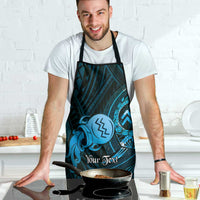 Personalised Polynesia Zodiac Aquarius Apron Galaxy Polynesian Pattern Chest Tattoo Style