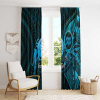Personalised Polynesia Zodiac Aquarius Window Curtain Galaxy Polynesian Pattern Chest Tattoo Style
