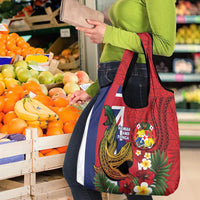 Hawaii And Tonga Grocery Bag Shark Tattoo With Tongan Coat Of Arms