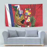 Hawaii And Tonga Tapestry Shark Tattoo With Tongan Coat Of Arms