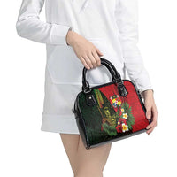 Hawaii And Tonga Shoulder Handbag King Kamehameha Tribal Ngatu Pattern