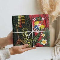 Hawaii And Tonga Wrapping Paper King Kamehameha Tribal Ngatu Pattern - Polynesian Pride