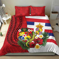 Hawaii And Tonga Bedding Set King Kalakaua Tribal Gecko Tongan Ngatu