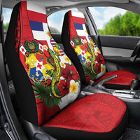Hawaii And Tonga Car Seat Cover King Kalakaua Tribal Gecko Tongan Ngatu