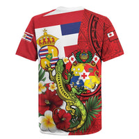 Hawaii And Tonga Rugby Jersey King Kalakaua Tribal Gecko Tongan Ngatu LT14 - Polynesian Pride