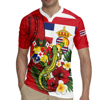 Hawaii And Tonga Rugby Jersey King Kalakaua Tribal Gecko Tongan Ngatu LT14 - Polynesian Pride