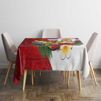 Hawaii And Tonga Tablecloth King Kalakaua Tribal Gecko Tongan Ngatu