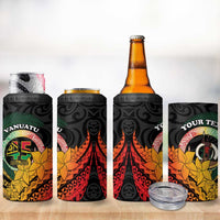 Personalised Vanuatu Independence Day 4 in 1 Can Cooler Tumbler July 30 Pig Tusk Long God Yumi Stanap LT14 - Polynesian Pride
