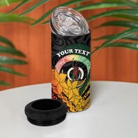 Personalised Vanuatu Independence Day 4 in 1 Can Cooler Tumbler July 30 Pig Tusk Long God Yumi Stanap LT14 - Polynesian Pride