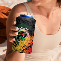 Personalised Vanuatu Independence Day 4 in 1 Can Cooler Tumbler July 30 Pig Tusk Long God Yumi Stanap LT14 - Polynesian Pride