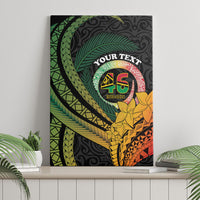 Personalised Vanuatu Independence Day Canvas Wall Art July 30 Pig Tusk Long God Yumi Stanap LT14 - Polynesian Pride