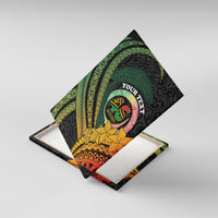 Personalised Vanuatu Independence Day Canvas Wall Art July 30 Pig Tusk Long God Yumi Stanap LT14 With Frame Black - Polynesian Pride