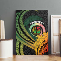 Personalised Vanuatu Independence Day Canvas Wall Art July 30 Pig Tusk Long God Yumi Stanap LT14 - Polynesian Pride