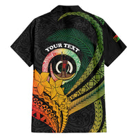 Personalised Vanuatu Independence Day Family Matching Long Sleeve Bodycon Dress and Hawaiian Shirt July 30 Pig Tusk Long God Yumi Stanap LT14 - Polynesian Pride