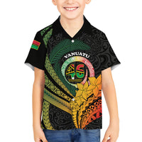 Personalised Vanuatu Independence Day Family Matching Puletasi and Hawaiian Shirt July 30 Pig Tusk Long God Yumi Stanap LT14 Son's Shirt Black - Polynesian Pride