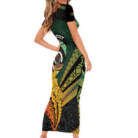 Personalised Vanuatu Independence Day Family Matching Short Sleeve Bodycon Dress and Hawaiian Shirt July 30 Pig Tusk Long God Yumi Stanap LT14 - Polynesian Pride