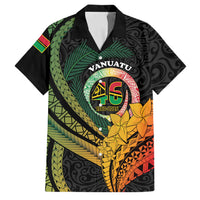 Personalised Vanuatu Independence Day Family Matching Summer Maxi Dress and Hawaiian Shirt July 30 Pig Tusk Long God Yumi Stanap LT14 Dad's Shirt - Short Sleeve Black - Polynesian Pride
