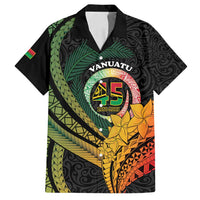 Personalised Vanuatu Independence Day Family Matching Tank Maxi Dress and Hawaiian Shirt July 30 Pig Tusk Long God Yumi Stanap LT14 Dad's Shirt - Short Sleeve Black - Polynesian Pride