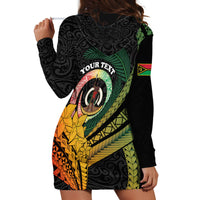 Personalised Vanuatu Independence Day Hoodie Dress July 30 Pig Tusk Long God Yumi Stanap LT14 - Polynesian Pride