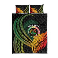 Personalised Vanuatu Independence Day Quilt Bed Set July 30 Pig Tusk Long God Yumi Stanap LT14 - Polynesian Pride