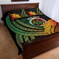 Personalised Vanuatu Independence Day Quilt Bed Set July 30 Pig Tusk Long God Yumi Stanap LT14 - Polynesian Pride