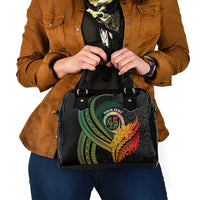Personalised Vanuatu Independence Day Shoulder Handbag July 30 Pig Tusk Long God Yumi Stanap LT14 - Polynesian Pride