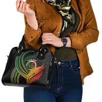 Personalised Vanuatu Independence Day Shoulder Handbag July 30 Pig Tusk Long God Yumi Stanap LT14 - Polynesian Pride