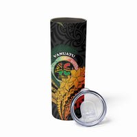 Personalised Vanuatu Independence Day Skinny Tumbler July 30 Pig Tusk Long God Yumi Stanap LT14 - Polynesian Pride