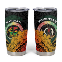 Personalised Vanuatu Independence Day Tumbler Cup July 30 Pig Tusk Long God Yumi Stanap