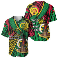 Halo Vanuatu Baseball Jersey Happy 46th Independence Anniversary LT14 - Polynesian Pride