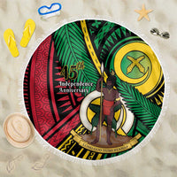 Halo Vanuatu Beach Blanket Happy 46th Independence Anniversary LT14 One Size 150cm Black - Polynesian Pride