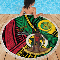 Halo Vanuatu Beach Blanket Happy 46th Independence Anniversary LT14 - Polynesian Pride