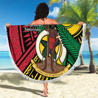 Halo Vanuatu Beach Blanket Happy 46th Independence Anniversary LT14 - Polynesian Pride