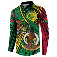 Halo Vanuatu Button Sweatshirt Happy 46th Independence Anniversary LT14 - Polynesian Pride