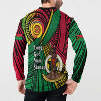Halo Vanuatu Button Sweatshirt Happy 46th Independence Anniversary LT14 - Polynesian Pride