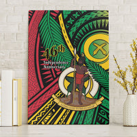 Halo Vanuatu Canvas Wall Art Happy 46th Independence Anniversary LT14 Without Frame Black - Polynesian Pride