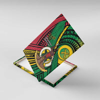 Halo Vanuatu Canvas Wall Art Happy 46th Independence Anniversary LT14 With Frame Black - Polynesian Pride