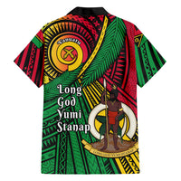 Halo Vanuatu Family Matching Off Shoulder Maxi Dress and Hawaiian Shirt Happy 46th Independence Anniversary LT14 - Polynesian Pride