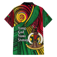 Halo Vanuatu Family Matching Off Shoulder Short Dress and Hawaiian Shirt Happy 45th Independence Anniversary