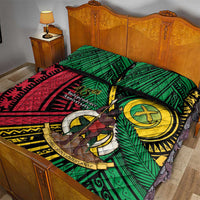 Halo Vanuatu Quilt Bed Set Happy 46th Independence Anniversary LT14 - Polynesian Pride